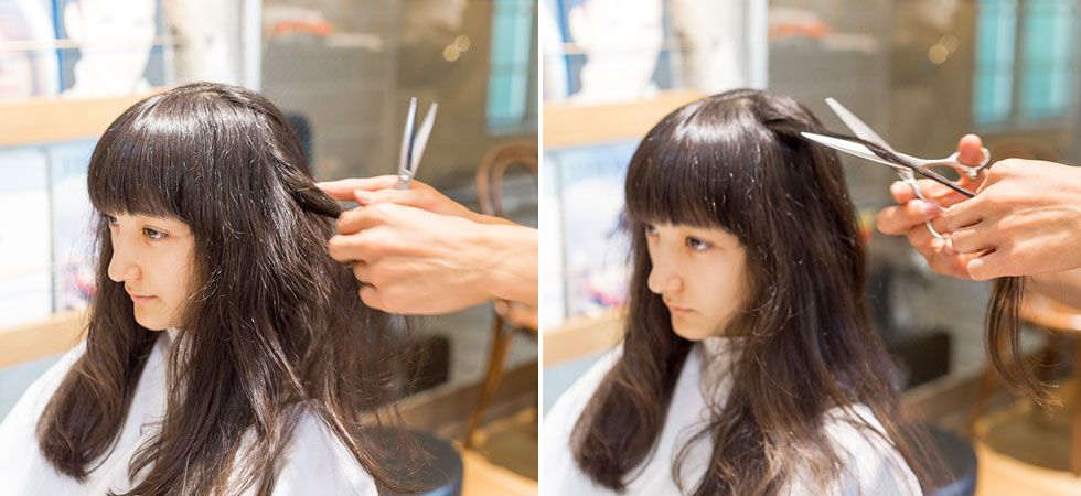 似合わせカットのプロセス Hair Salon Gallica 原宿 表参道の美容室 ヘアーサロンガリカ